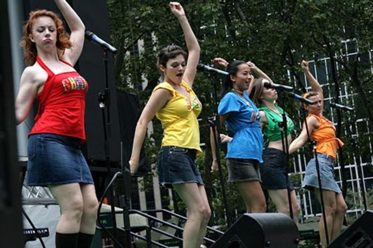 Casey Clark, Erin Crosby, Marie-France Arcilla, Erica Schroeder and Julie Dingman-Evans at 