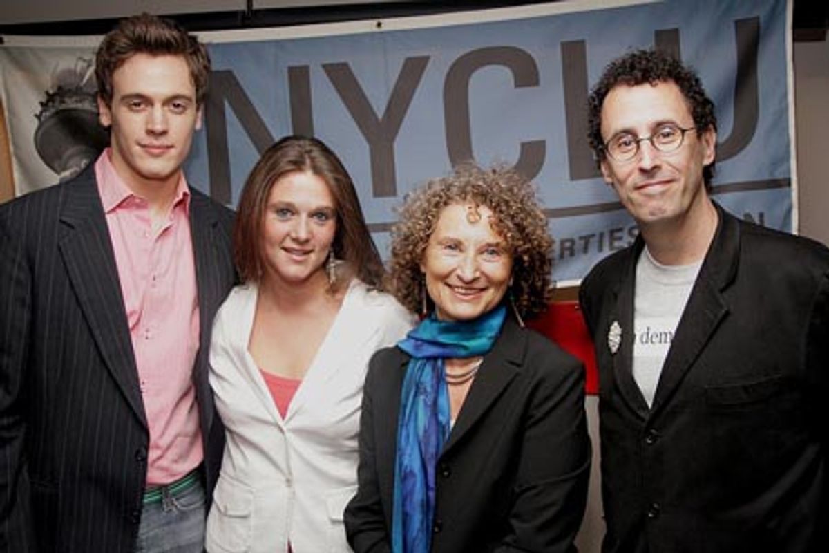 Erich Bergen, Lianna Stampur, Donna Lieberman, and Tony Kushner at 