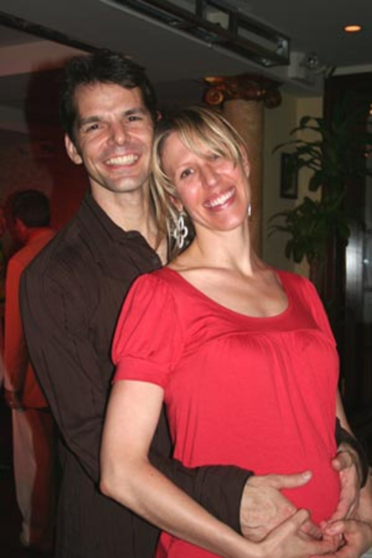 Expectant parents J. Robert Spencer and Jenny Lynn Suckling at 