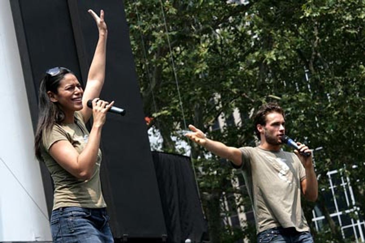 Merle Dandridge and Josh Strickland at 