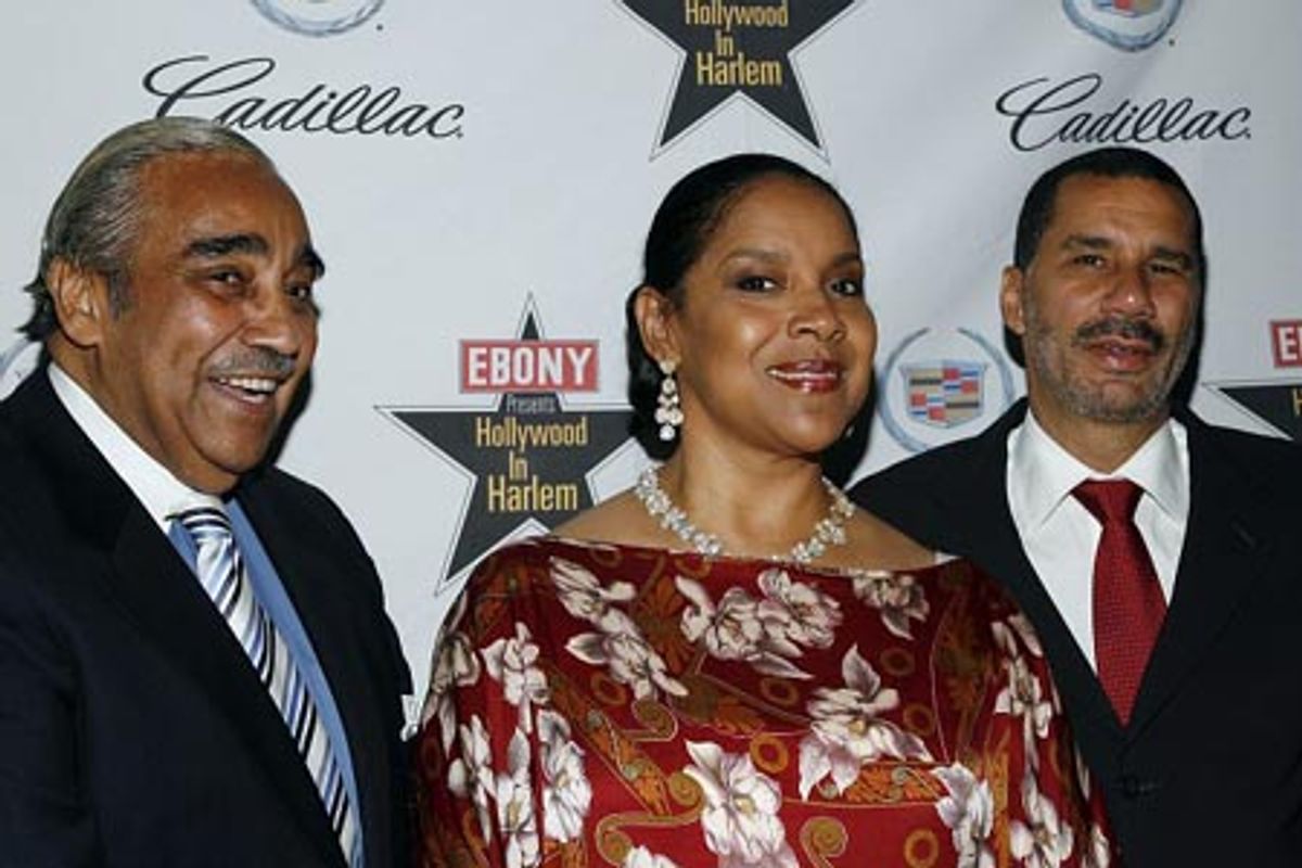 Congressman Charlie Rangle, Phylicia Rashad and state senator David Paterson at 