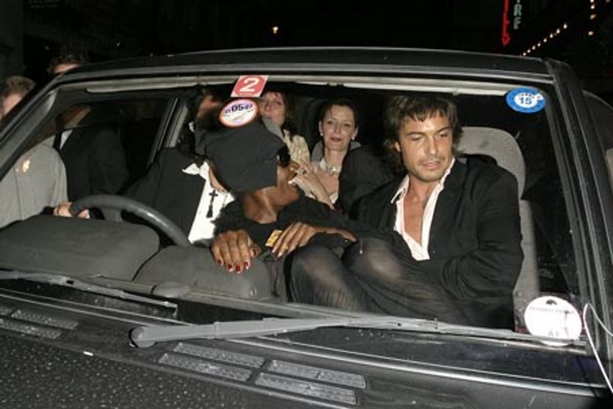 Grace Jones and guests at 