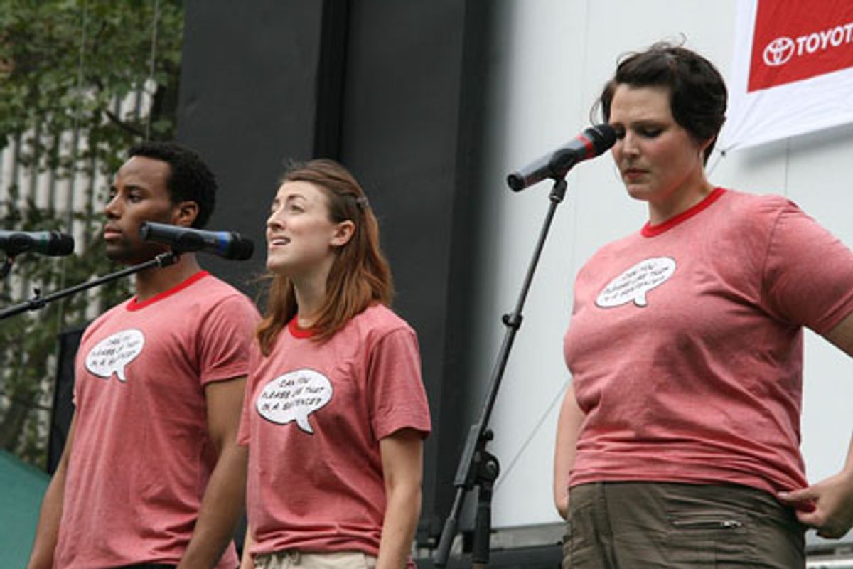 Maurice Murphy, Kate Wetherhead and Lisa Howard at 