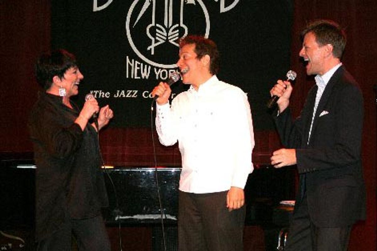 Liza Minnelli, Michael Feinstein and Jim Caruso at 