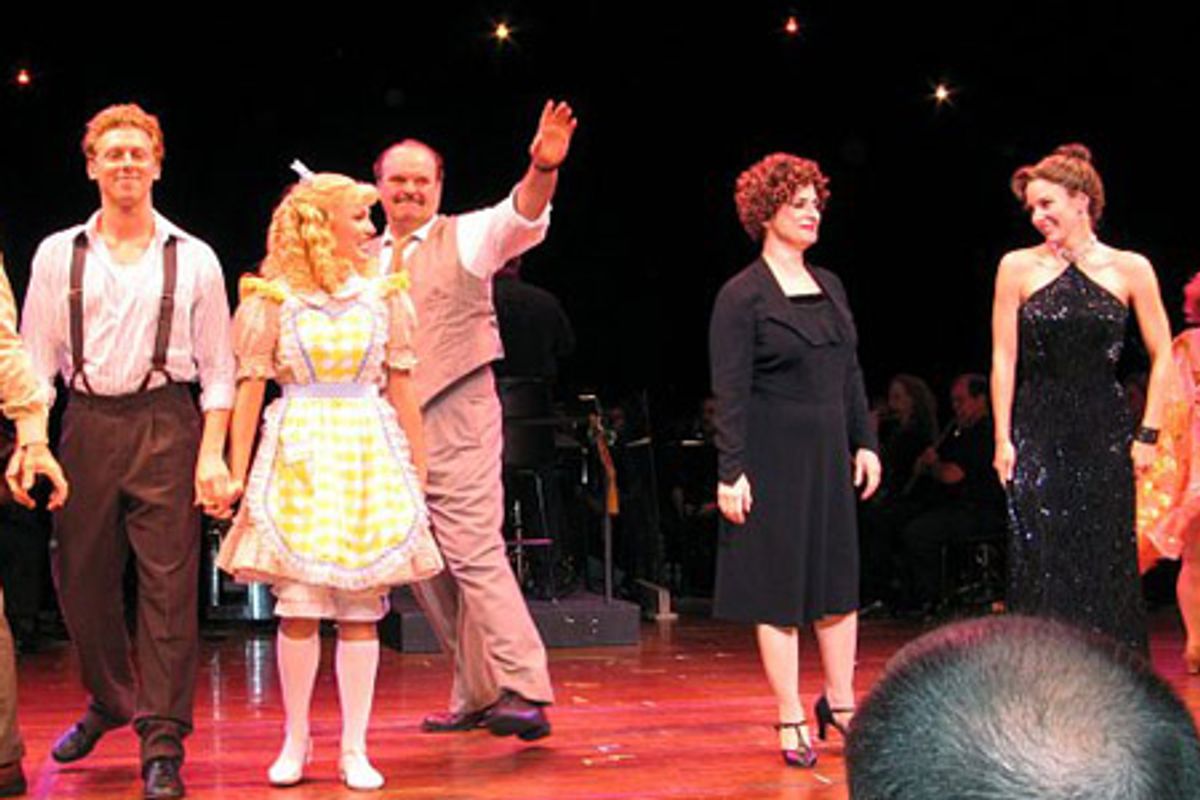 Leo Ash Evens, Jen Temen, Jack Willis, Patti LuPone and Jessica Boevers at 