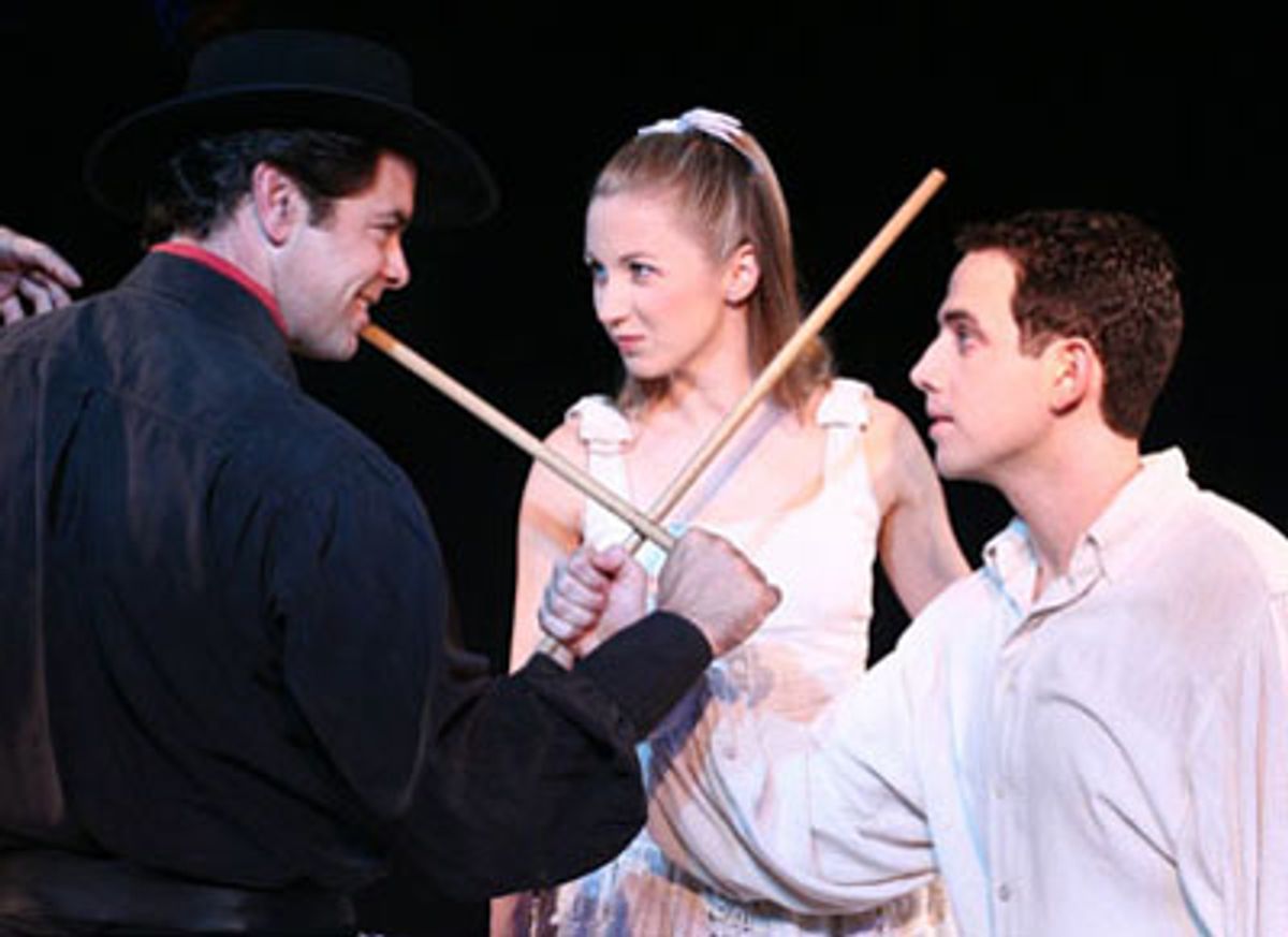 Burke Moses, Sara Jean Ford and Santino Fontana at 