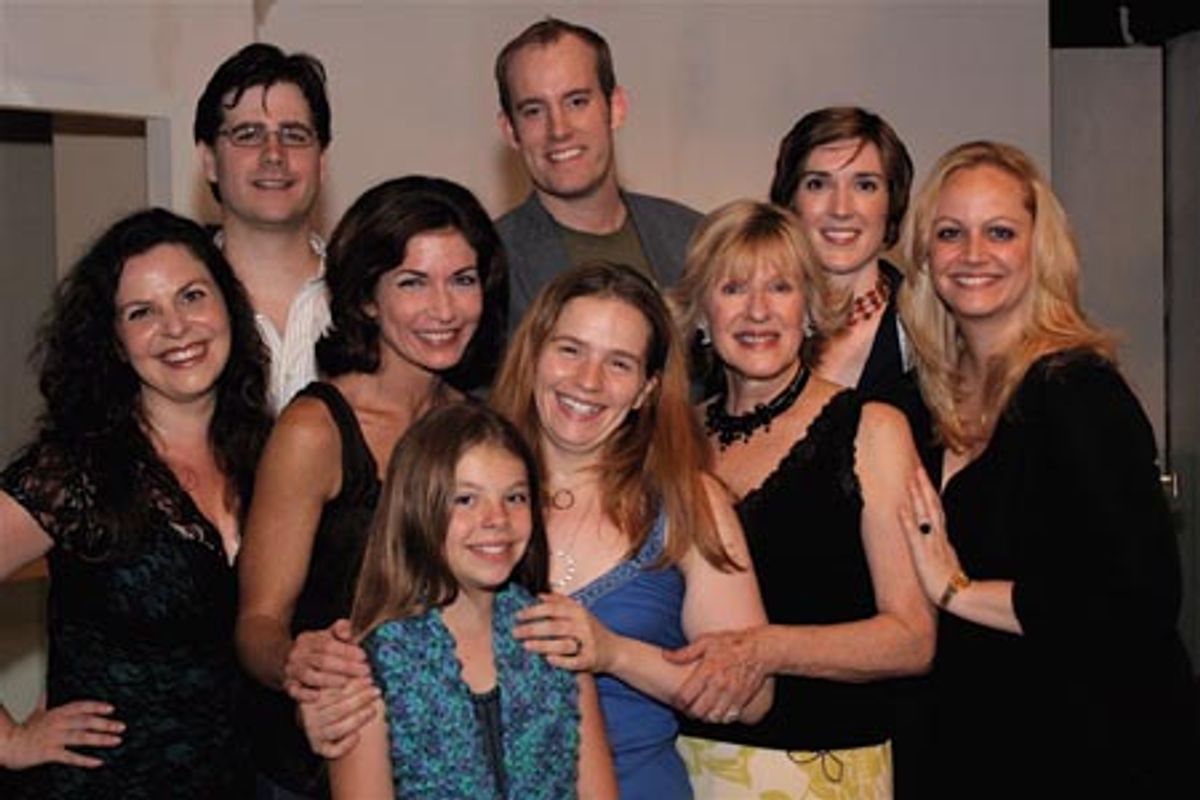 Melissa Ross, Marshall Correro, Amy da Luz, Paris Yates, Joy Franz, Bronwen Coleman, Donna Robinson, D.H. Johnson with Stephanie Yankwitt (director) at 