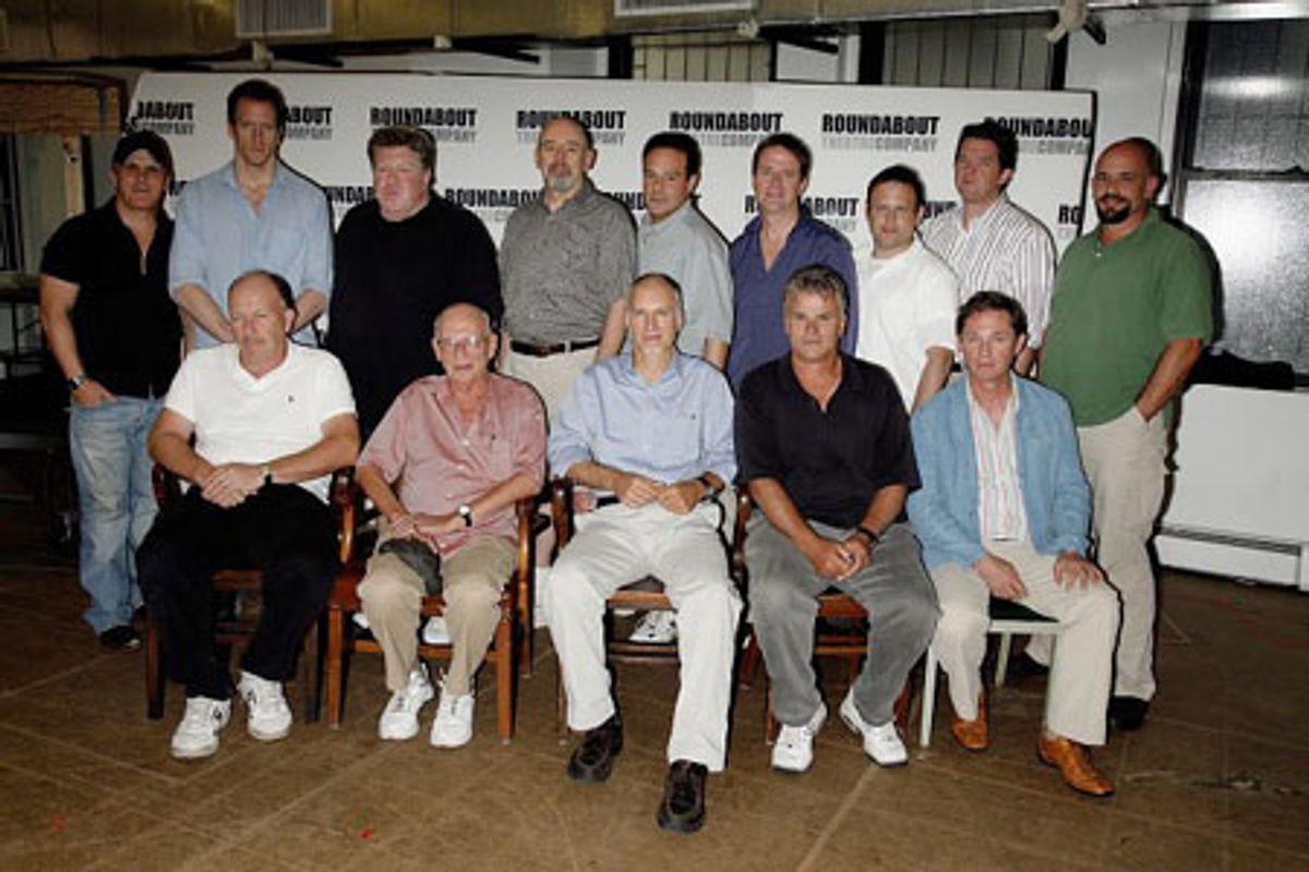 Scott Ellis (Director) with cast members Richard Thomas, FGeorge Wendt, Randle Mell, Charles Borland, Todd Cerveris, T.Scott Cunningham, Julian Gamble, Jeffrey Hayenga, David Lively, Alan Mandell, Mark Morettini, Patrick New and Jim Saltouros at 