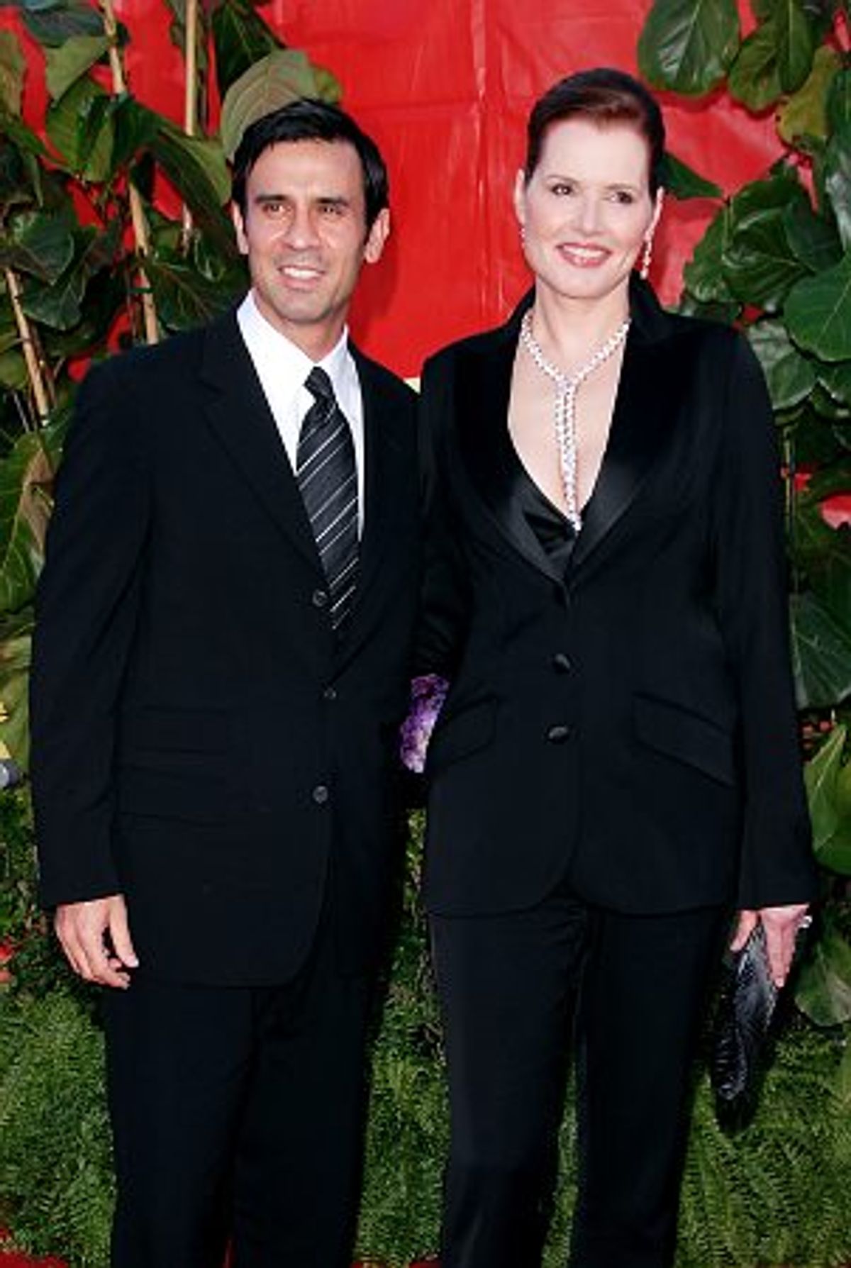 Geena Davis and husband at 