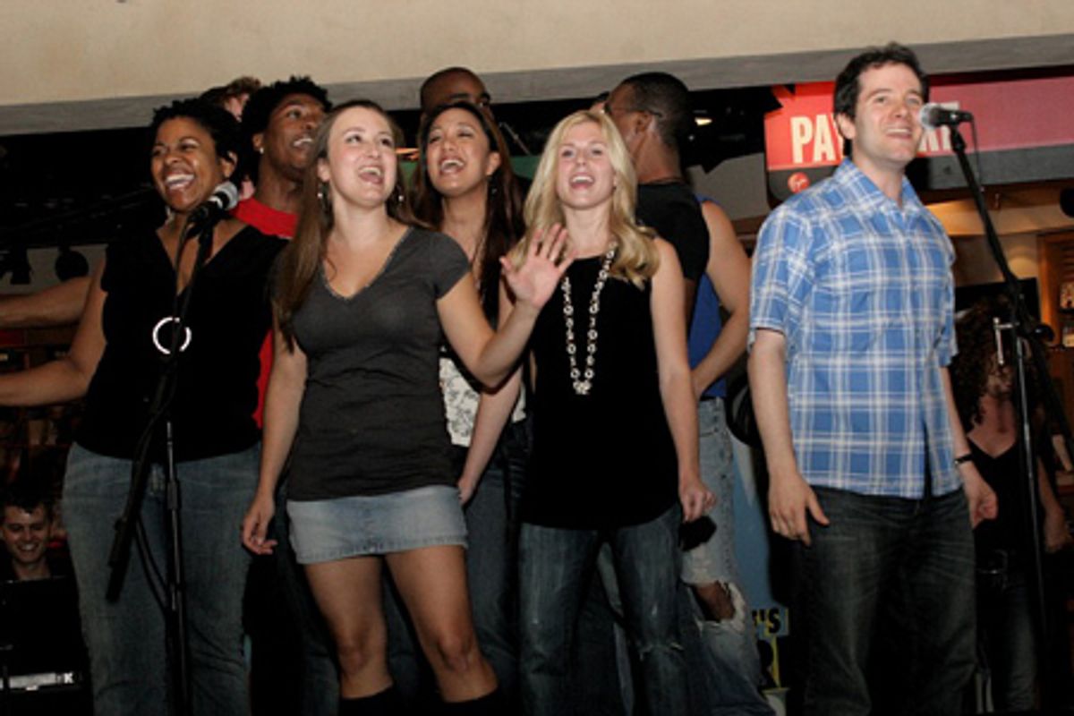 Ben Rauch and Emerald Man cast members at 