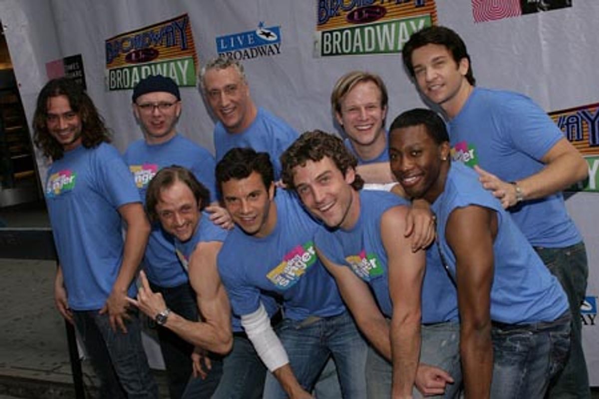 The cast of The Wedding Singer  at 