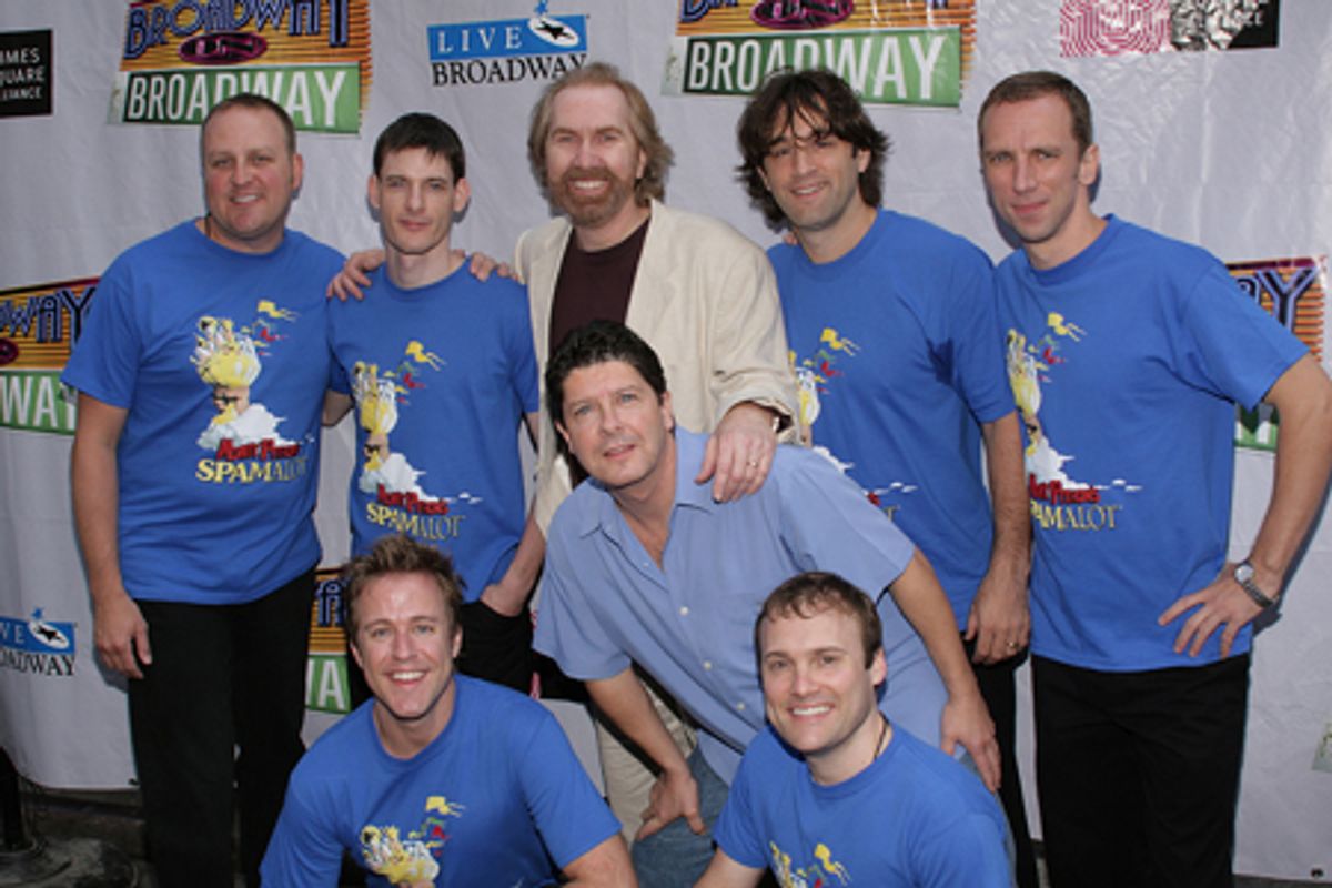 The cast of Spamalot (with Harry Groener and Michael McGrath) at 