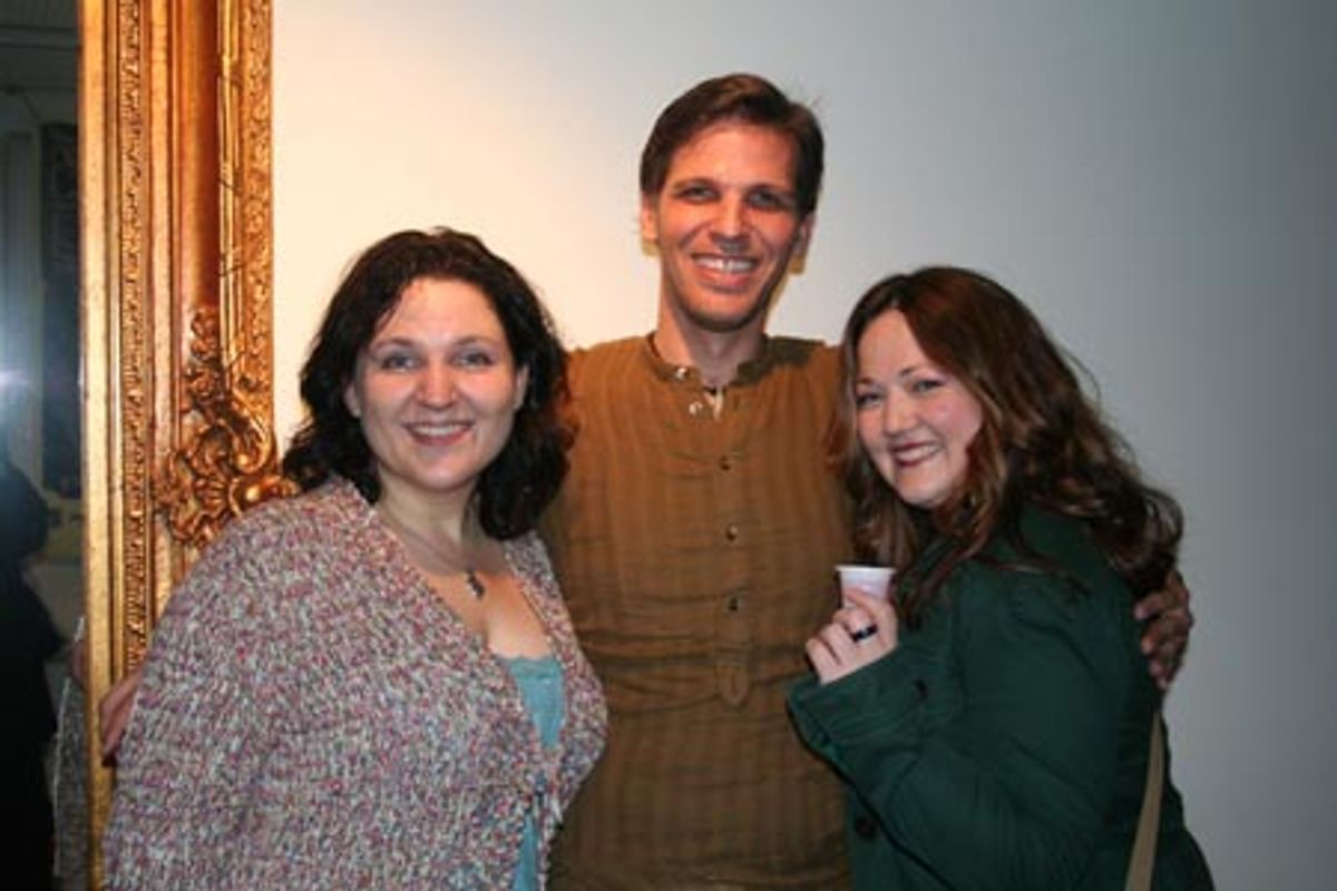Elizabeth Lucas (NYMF, Captain Gravy's Wavy Navy Director), David Leidholdt and Kathy Deitch (NYMF, Captain Gravy's Wavy Navy)  at 