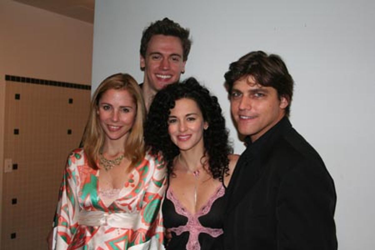 Kerry Butler (NYMF, Party Come Here), Erich Bergen (NYMF, Warrior), Sherrie Austin (NYMF, Warrior), and Deven May (NYMF, Warrior) at 