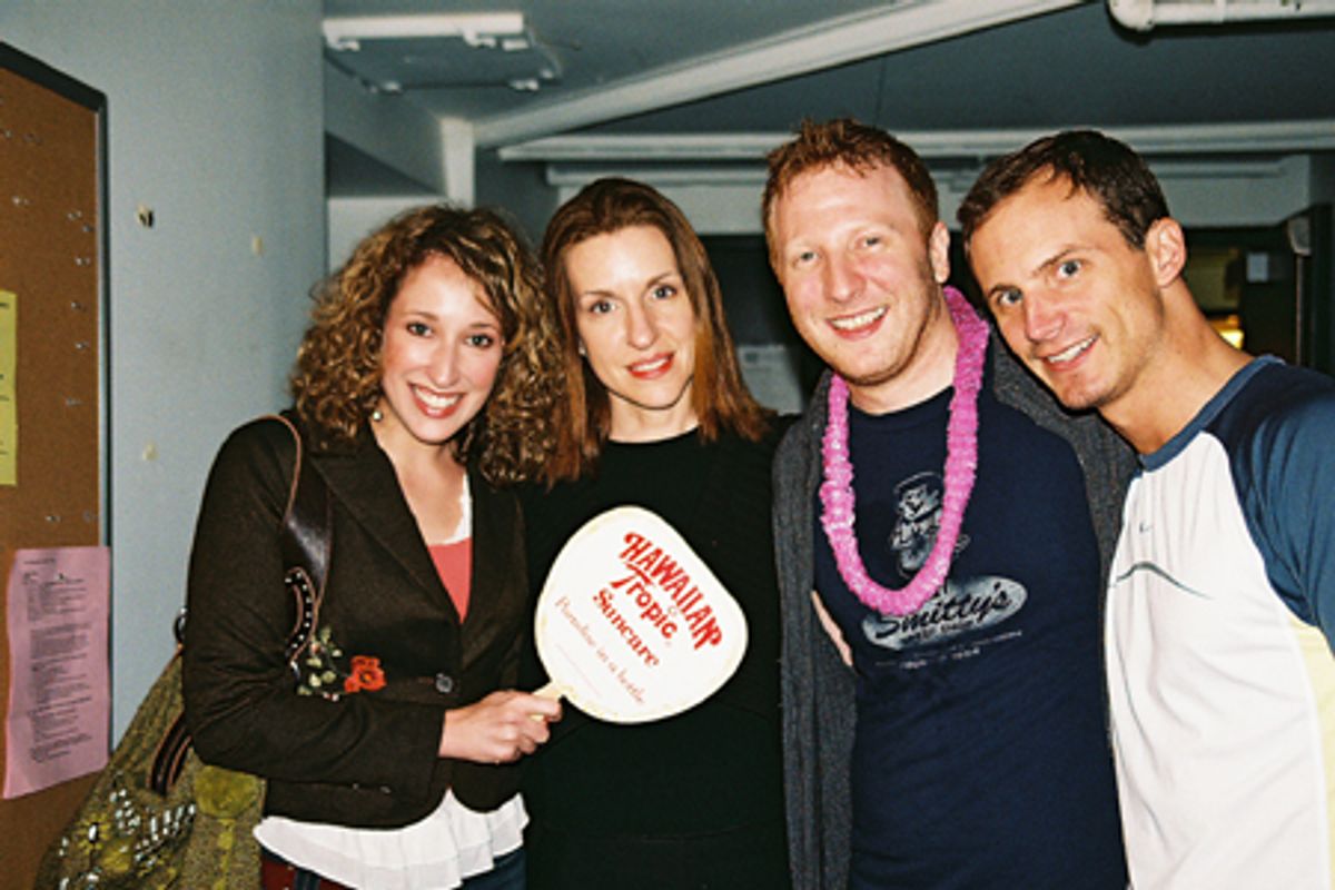 [title of show] cast members Courtney Balan, Susan Blackwell, Hunter Bell and Jeff Bowen at 