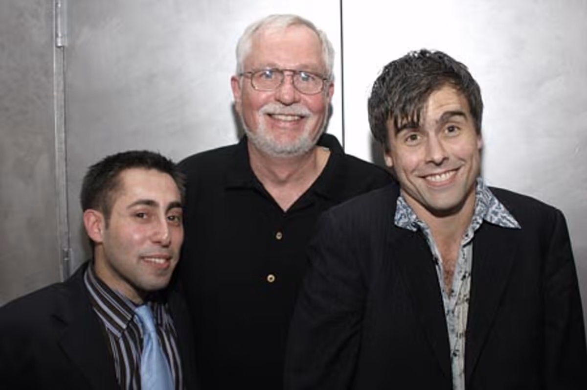 Hal Goldberg (Music) and Stan Richardson (Book/Lyrics) with Carlton J. Albright (Writer/Producer of the original movie, The Children) at 