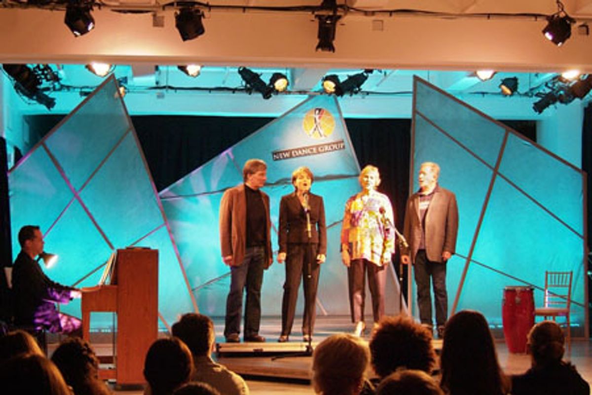 Kurt Peterson, Priscilla Lopez, Pam Myers and Harvey Evans
 at 