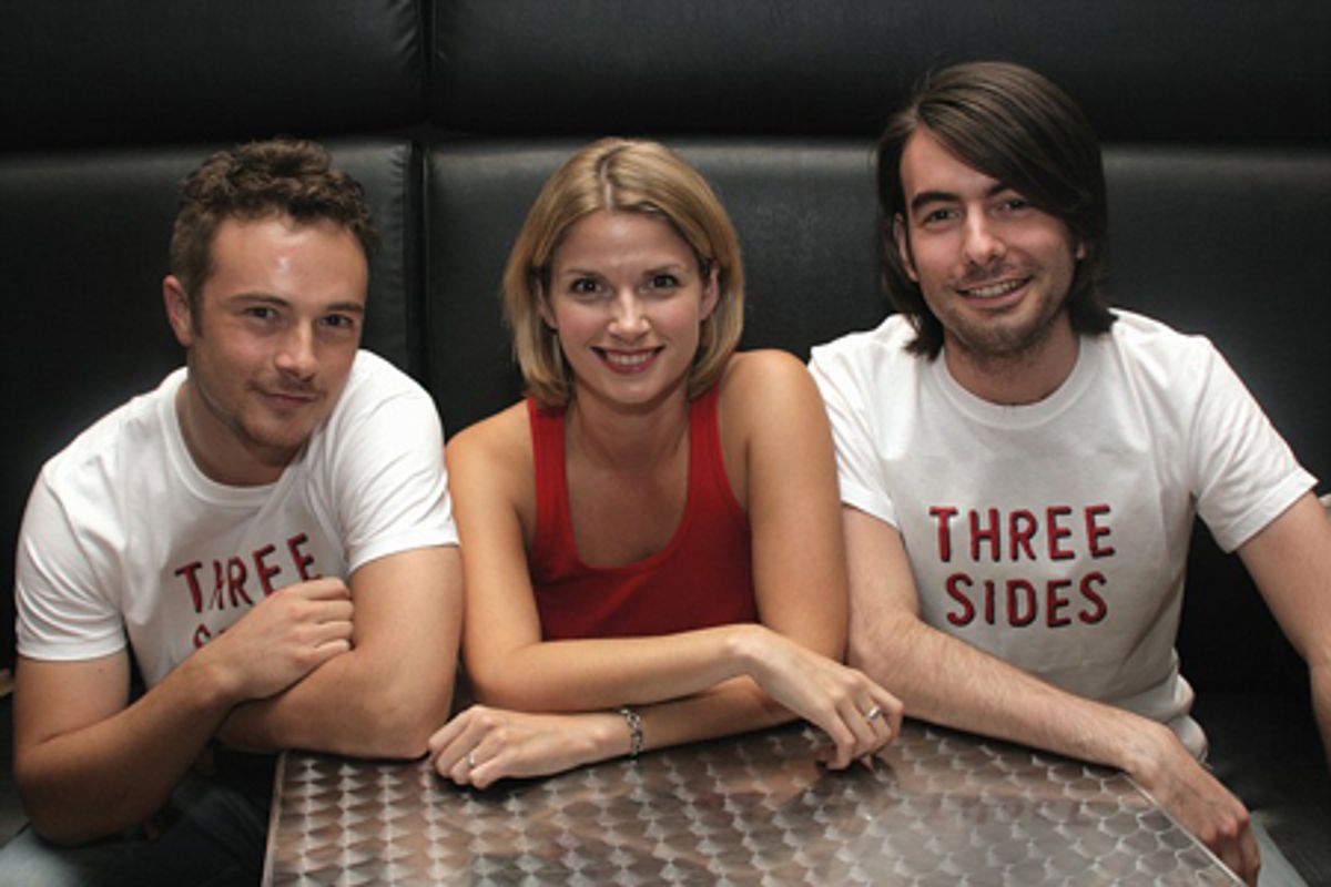 Mark McGee, Caroline Sheen and Jon-Paul Hevey at 