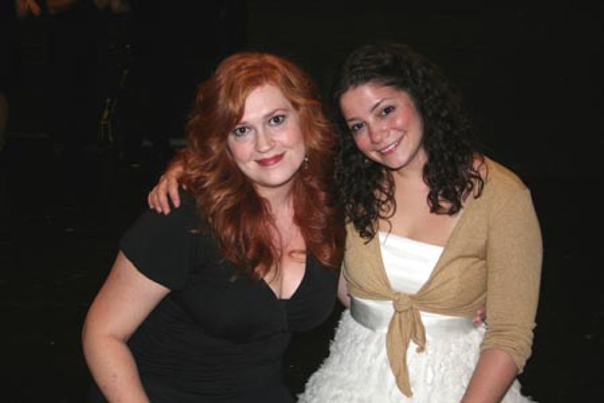 NYMF Broadway Idol Contestants Katie Thompson and Shannon Amiry at 