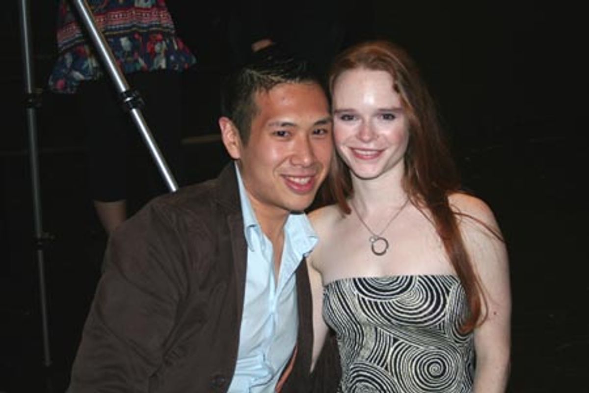 Eric Louie (NYMF, Associate Producer), Bonnie McLaughlin (NYMF Marketing Associate) at 