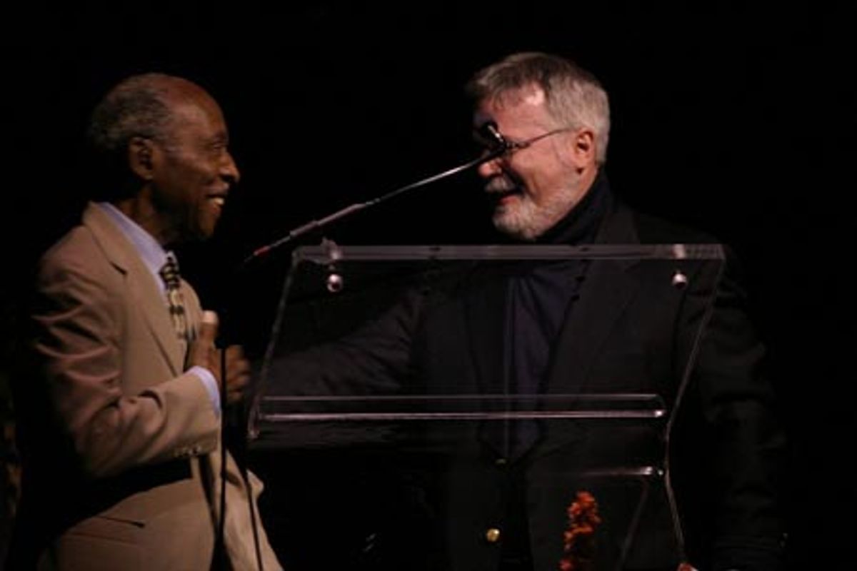 Jed Feuer (Cy's son) welcomes Joe Wilder (first African-American trumpet player on Broadway) at 