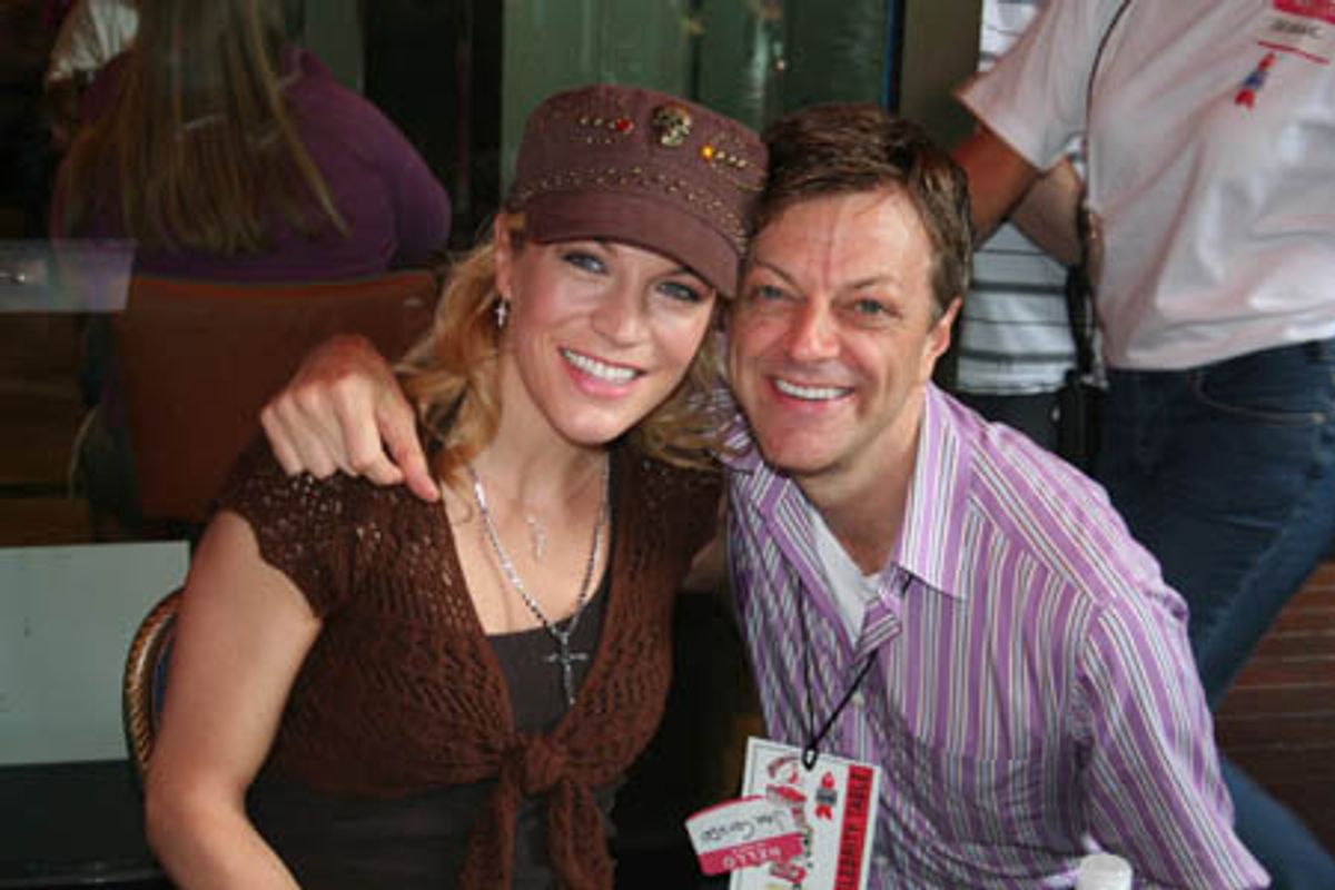 Felicia Finley (The Wedding Singer) and Jim Caruso (Celebrity Table Co-Host) at 