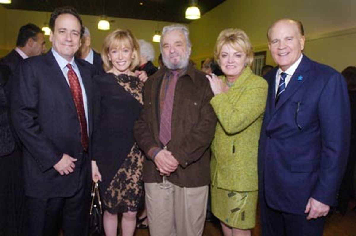 Judd Burstein, Laurie Lister, Stephen Sondheim, Suzanne and Bob Wright at 