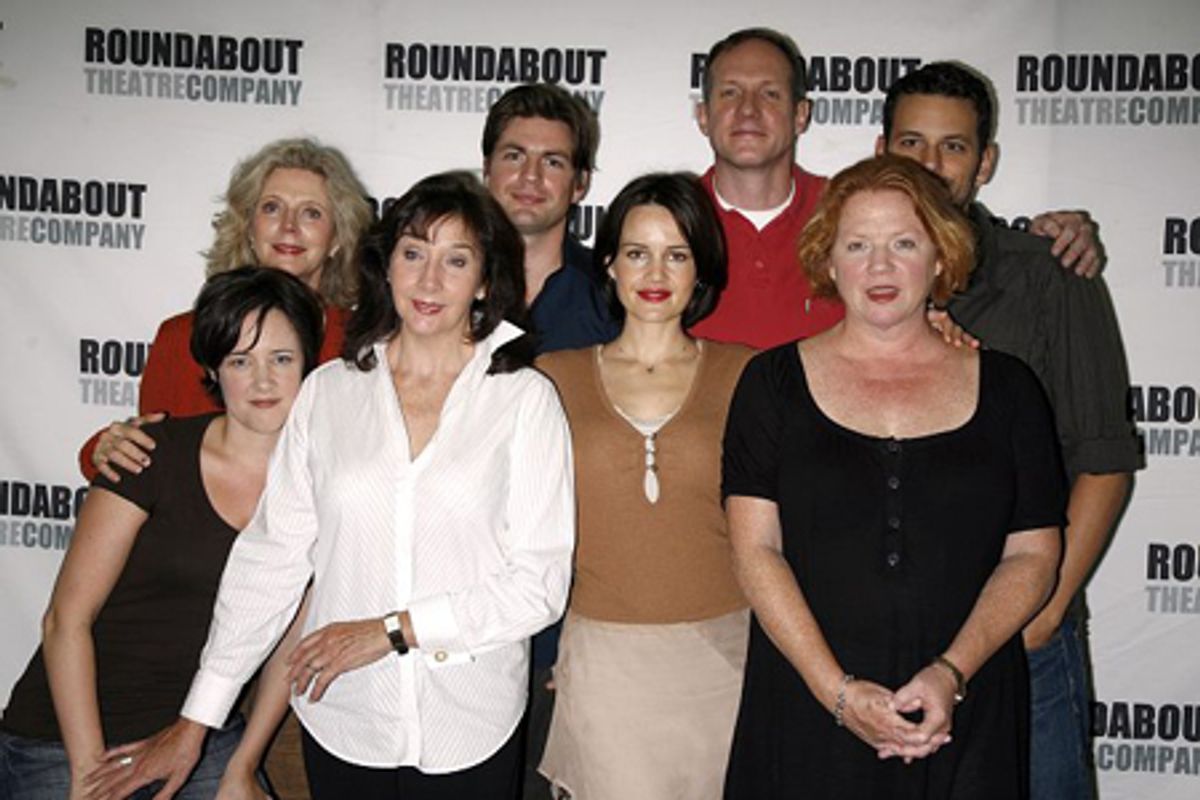 (left to right) Karen Walsh, Blythe Danner, Sandra Shipley, Gale Harold, Carla Gugino, Mark Brokaw, Becky Ann Baker and Wayne Wilcox at 