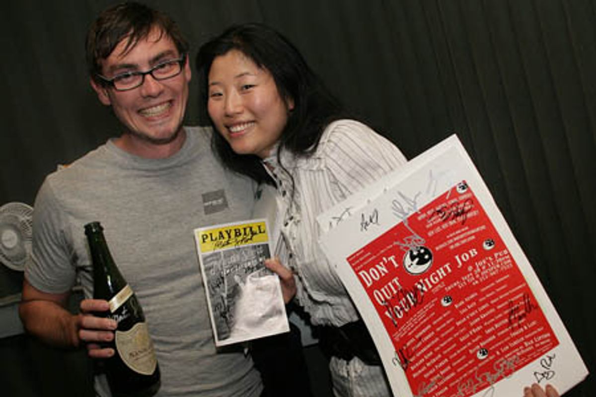 Auction winner Dupreez Strauss with Deborah S. Craig at 