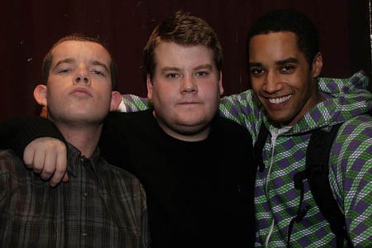 Russell Tovey, James Corden and Samuel Anderson at 