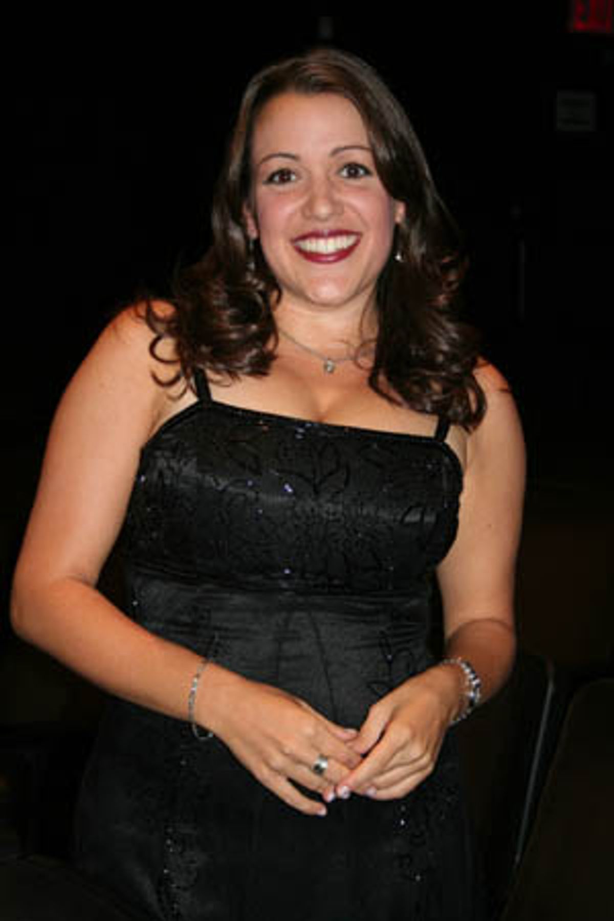 Jaclyn Huberman awaiting the results of Broadway Idol at 