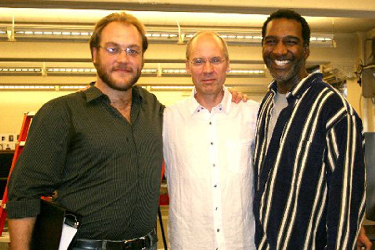Alexander Gemignani, co-director John Caird and Norm Lewis

 at 
