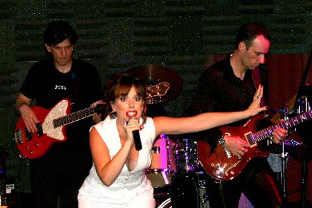 Leslie Kritzer and band members at 