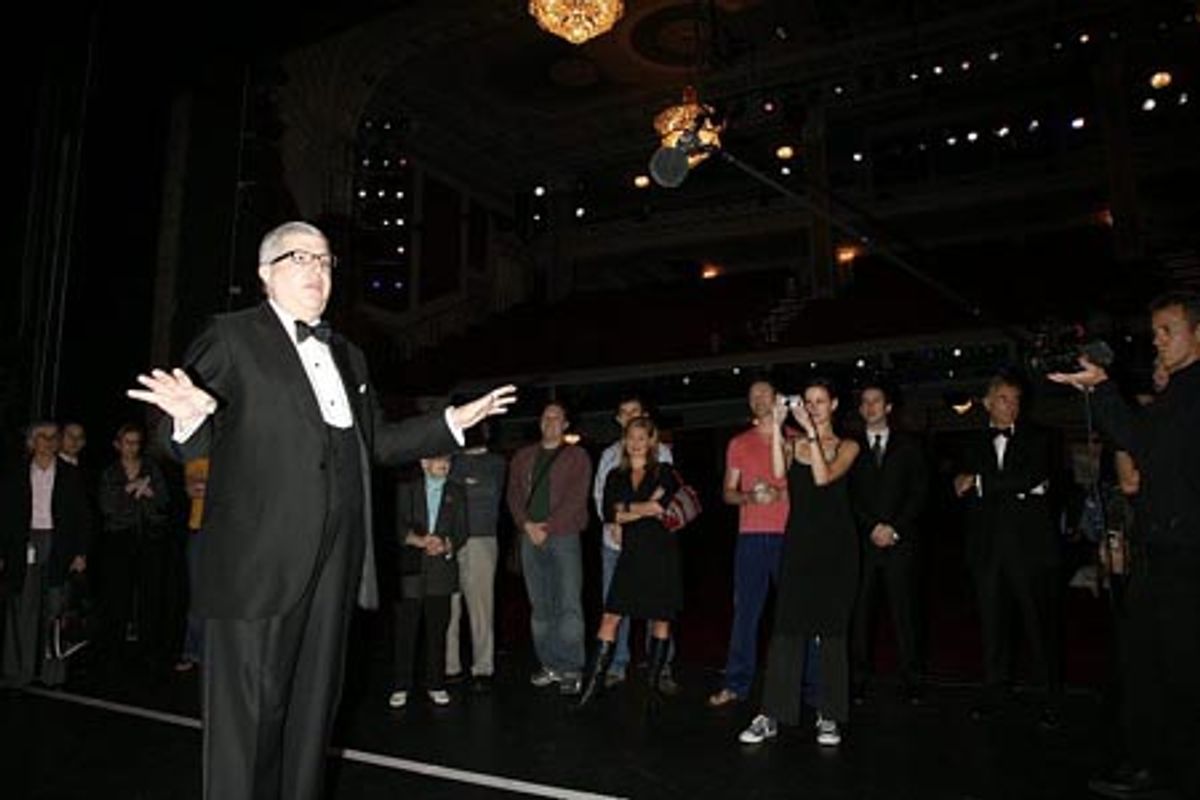 Marvin Hamlisch and cast members of A Chorus Line at 