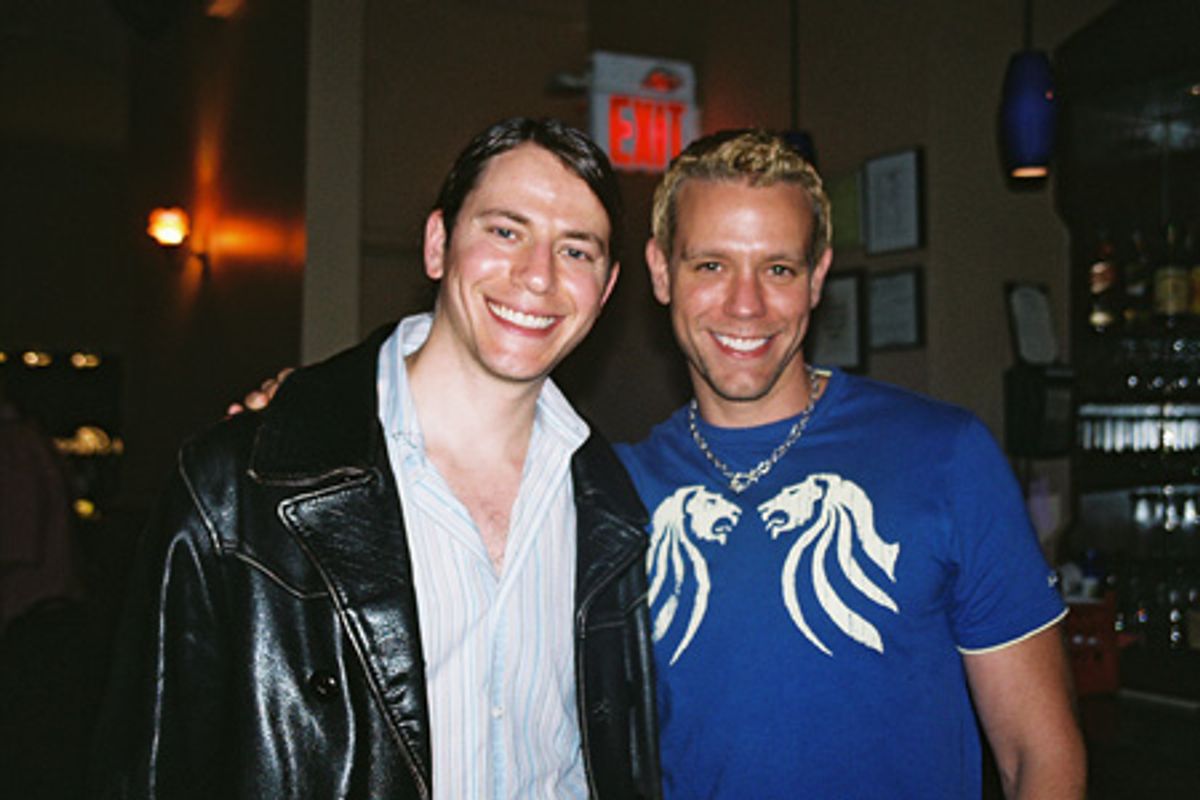 Larry Edoff (Musical Director/Composer) and Adam Pascal at Adam Pascal in Concert