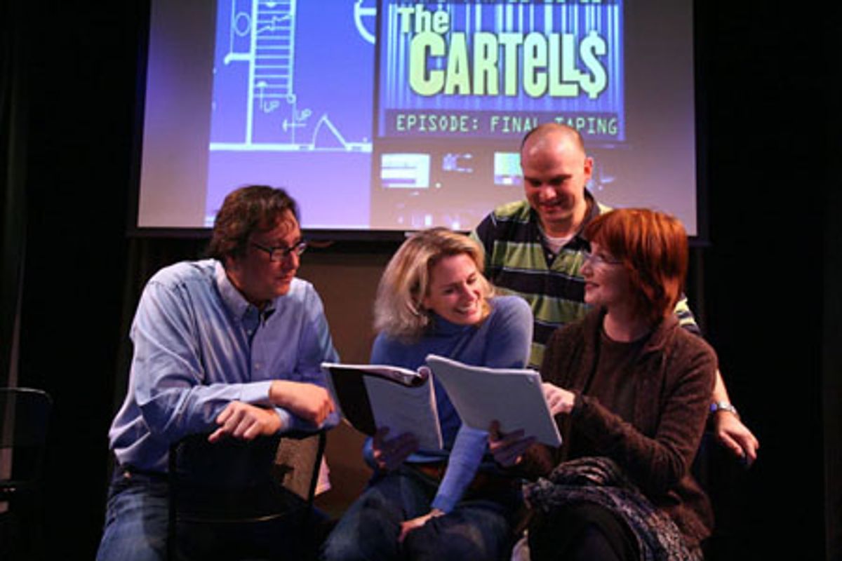 Douglas Carter Beane, Cady Huffman, Carl Andress and Joanna Gleason at 