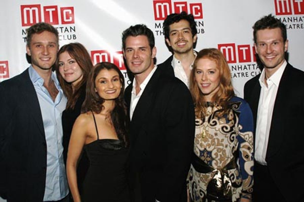 Cast of The American Pilot: Aaron Staton, Connie Fletcher, Anjali Bhimani, Josh Casaubon, Geoffrey Arend, Amanda Rowan, and Brian Bielawski at 