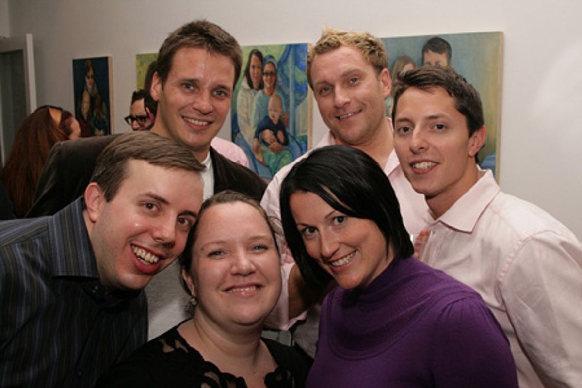 Gary Kosar, Jenn Kosar, Kerry Thomson-Reed, Paul Dumond; (back) Juho Lahdenpera and Mark Thomson-Reed at 