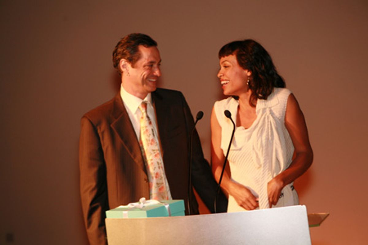 Frank Jump and Rosario Dawson at 