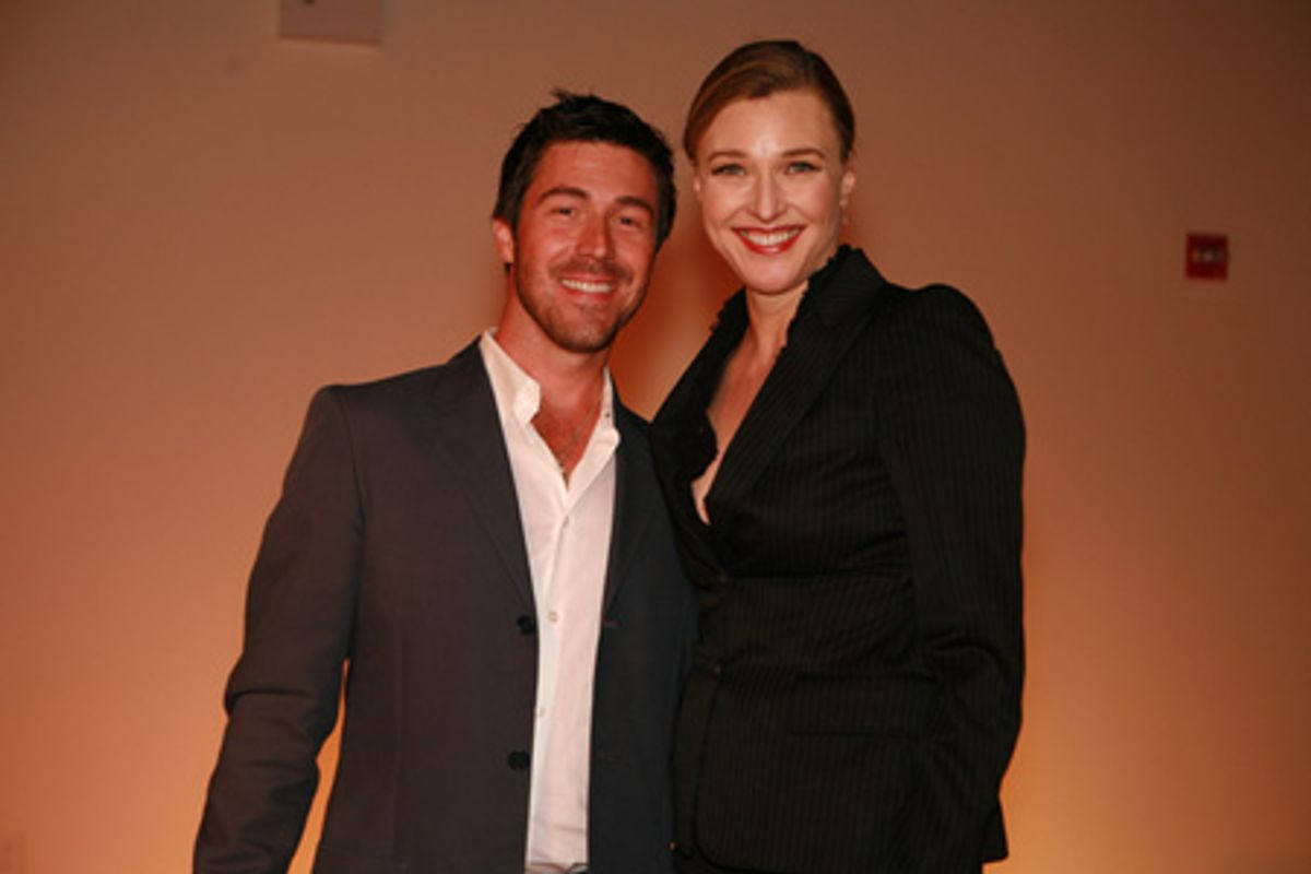 Kyan Douglas and Brenda Strong of 'Desperate Housewives,' who presented the 2006 PFLAG NYC Community Leadership to the American Fertility Association which was accepted by their Executive Director, Pamela Madsen at 