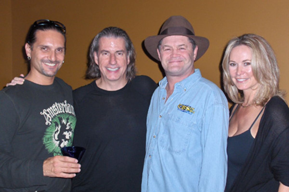 Ottavio Gesmundo (stunt coordinator), Gabriel Barre, and Micky Dolenz and his wife Donna

 at 