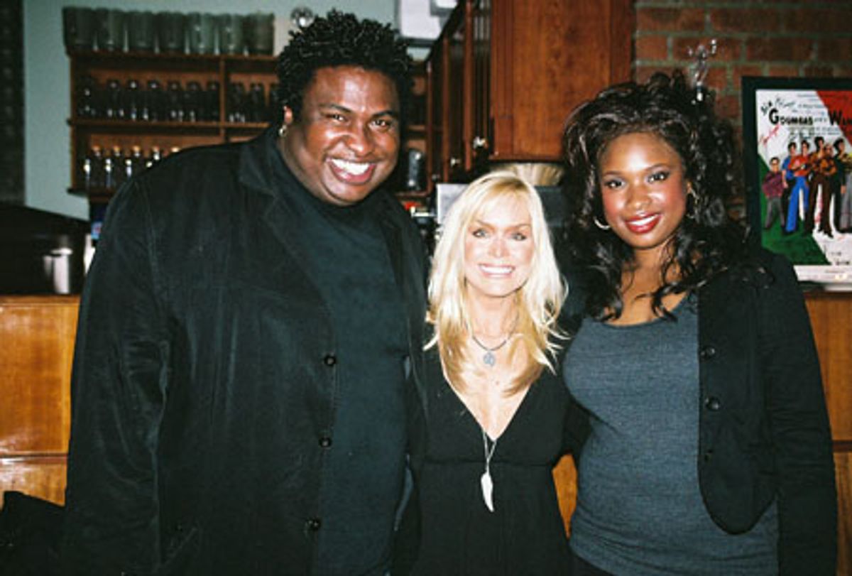 Michael-Leon Wooley, Catherine Hickland and Jennifer Hudson at 