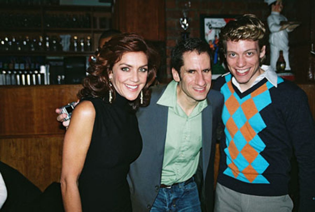 Andrea McArdle, Seth Rudetsky and Barrett Foa at 