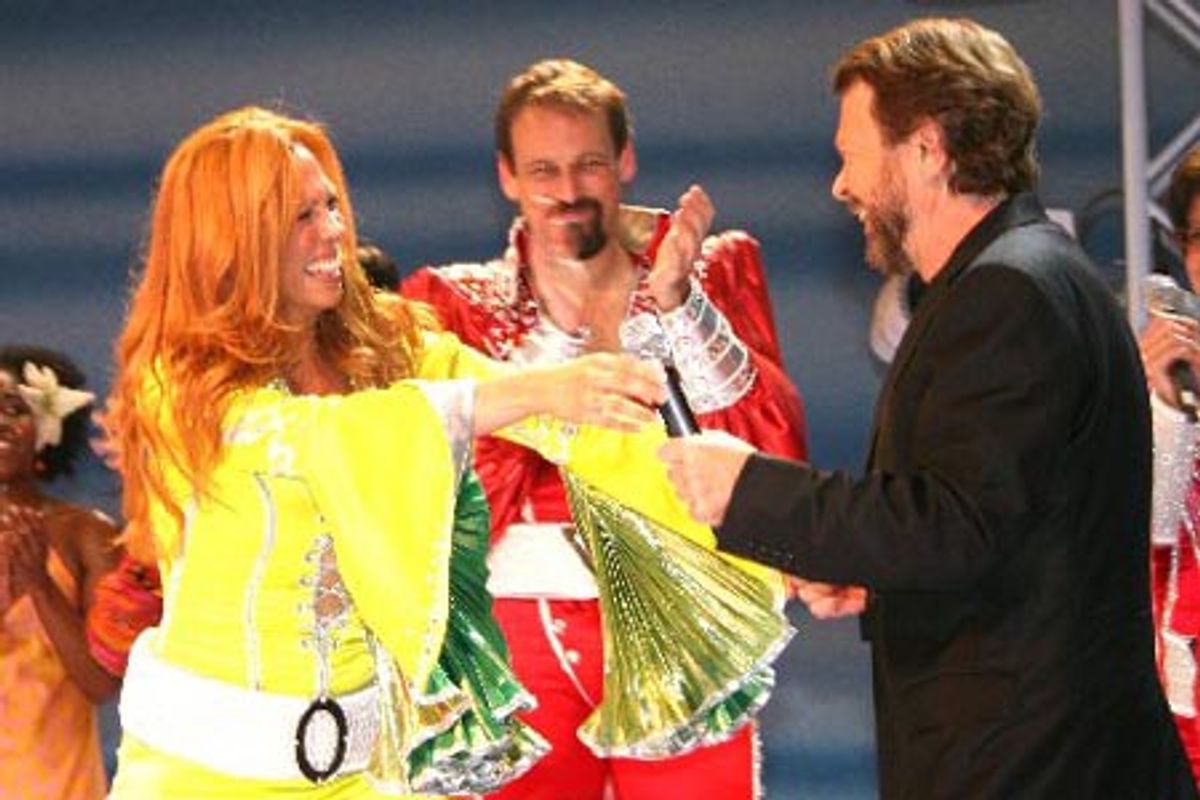 Carolee Carmello and cast bring BjÃ'Â¶rn Ulvaeus onstage at 