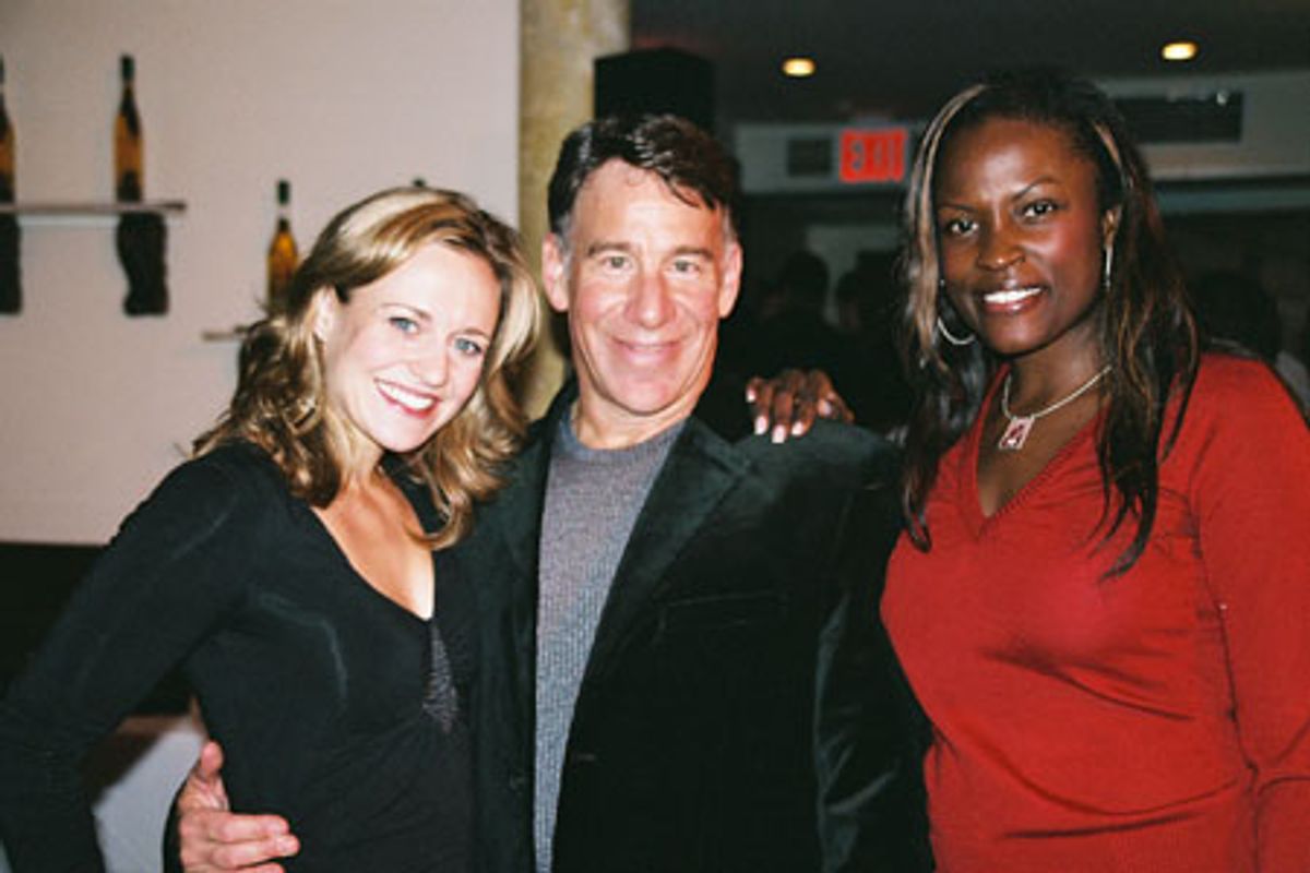 Megan Sikora, Stephen Schwartz and Brandi Chavonne Massey at 