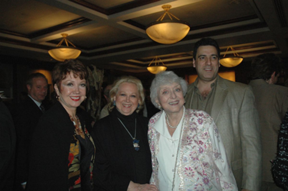 Donna McKechnie, Barbara Cook, Celeste Holm and Frank Basile at 