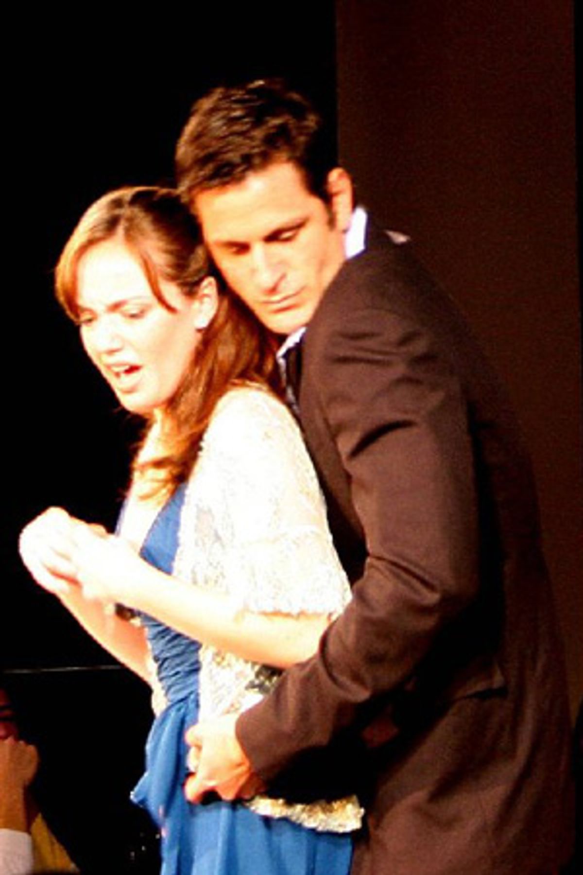 Alana O'Brien and Peter Hermann as Dank Sellers at 