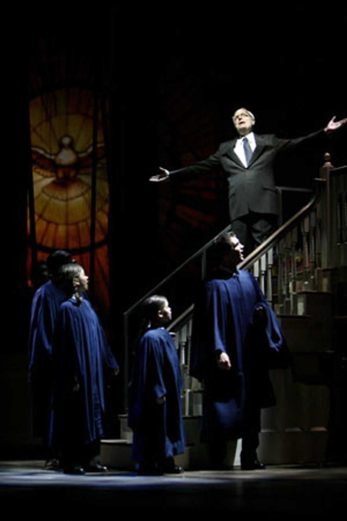 John McMartin and cast members at 