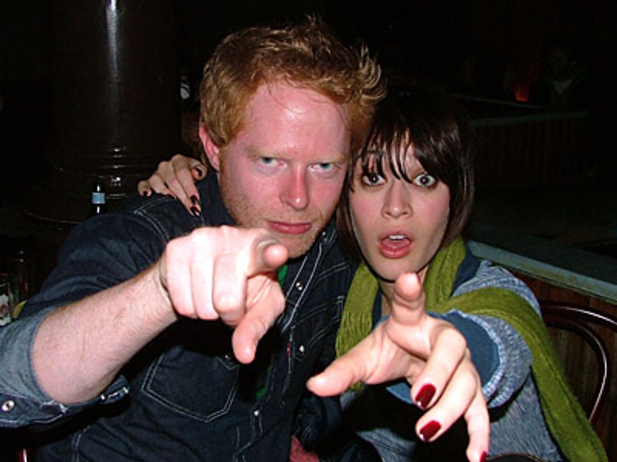 Jesse Tyler Ferguson with 'Class'mate Lizzy Caplan ham it up for
BroadwayWorld.com at 
