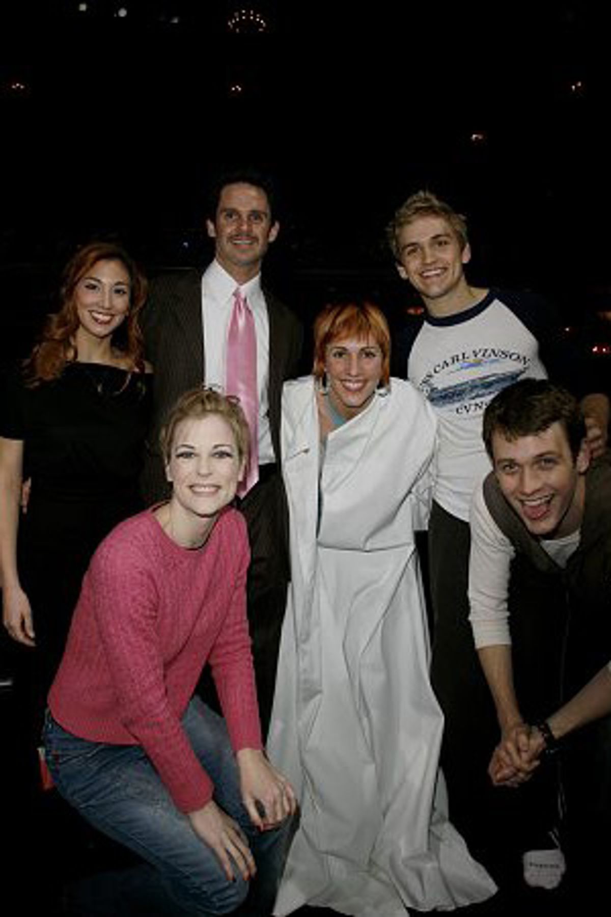 Lorin Latarro and Lisa Gadja with cast members Keith KÃ¼hl, Lisa Brescia, Neil Haskell and Michael Arden at 